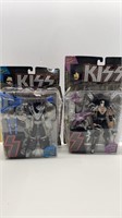 2-KISS MEMBERS ACTION FIGURES-FREHLEY-STANLEY