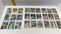 27 MLB PLAYERS FROM 1950s-1970s TRADING CARDS