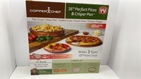 NEW COPPER CHEF 16" PERFECT PIZZA & CRISPER PAN