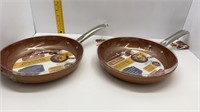 2 NEW COPPER CHEF 10" FRYING PANS