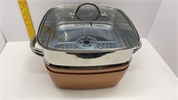 NEW COPPER CHEF 2N1 STACKABLE STEAMER PAN EXTENDER