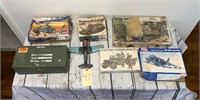 Military Model Kits, Metal Plane, Gi Joe Box