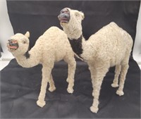 Camel figures. Made with real fur of unknown