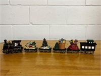 vintage Christmas train ornaments