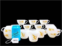 VTG Fire-King Golden Wheat Milk Glass Drinkware