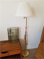 Standing Lamp, and Glass Nick-Nack Shelf