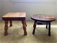 Lot of wood stepping stools dark stool width: 13