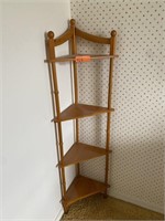 Wood corner shelf. Shelf width 15 in. Shelf