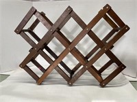 Vintage Wooden Folding Wine Rack
