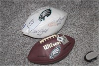 Set of Autographed Eagles Footballs