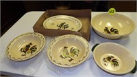 Metlox Poppy Trail Serving Bowls and Plater