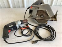 Power Kraft Saw and Electric Drill