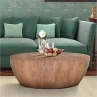 The Urban Port Drum Wood Coffee Table UPT-32182
