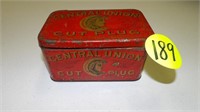 Central Union Cut Plug Tobacco Tin