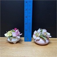 2 Bone China Small Bouquet Made in England
