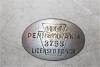 Pennsylvania Drivers License Badges