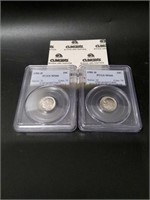 Two 1981-D Graded PCGS MS66 DIMES COINS