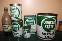 Quaker State oil cans
