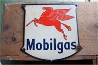 Mobil gas porcelain sign