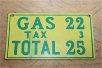 Gas tax sign