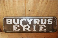 Bucyrus Erie porcelain sign