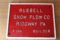 Cast iron name plate