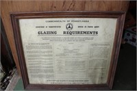 Framed state inspection posters