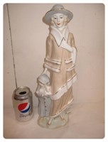 Lladro Style Tall Woman Figurine