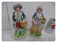 Ceramic Victorian Figurines Man & Woman