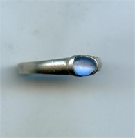 Sterling Ring s8 Blue Opalescent