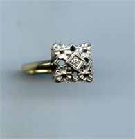14k White Gold Ring with FLoral 1.8 Grams s6
