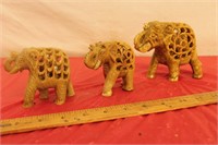 Handcarved Stone Elephants
