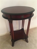 Bombay Round Side Table with Single Drawer