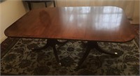 Drexel Travis Style Mahogany Dining Room Table