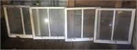 Lot of Four Wood Framed Double Paned Windows