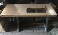 Commercial Size Sewing Table with Metal Base
