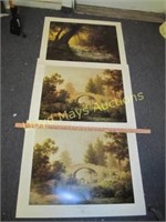 3pc Vintage Dalhart Windberg Art Prints