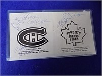 Signed Leafs and Canadiens See Pics