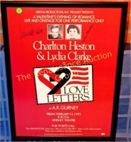 Charlton Heston, Autographed Poster