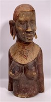 Nubian woman, carved wood, note says from