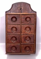 Oak spice box, hanging, 8 drawers, poplar seconda