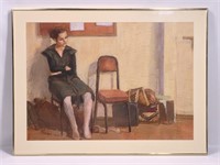 Watercolor - Fairclough (not signed) - Waiting for