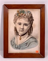 Print "The German Beauty", 16" x 12.25" frame,