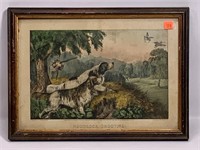 Print - Currier & Ives "Woodcock Shooting" ca 1870
