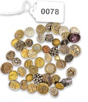 Antique Collection of Unique Buttons