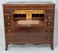 Butler's desk - sideboard: Mahogany, line inlay
