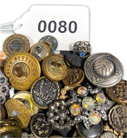 Antique Collection of Unique Buttons Metal Picture