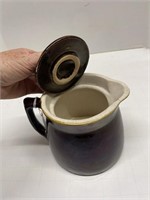 Small Glazed Ceramic Lidded Tea Pot