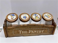 THE PANTRY Set of 4 Lidded Canisters