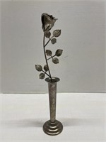 Silver Plate Flower in Vase